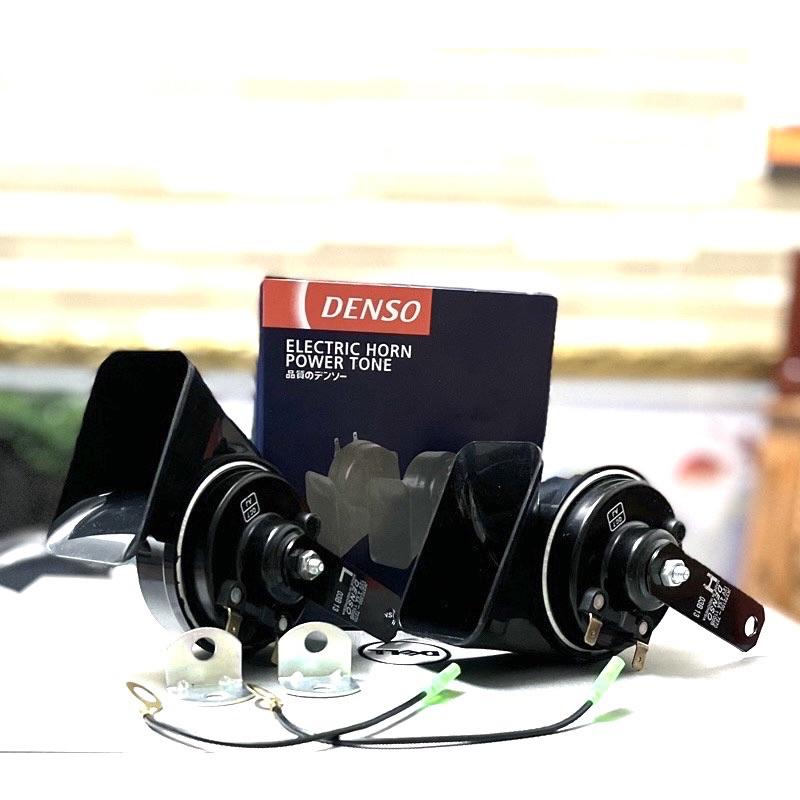Còi sên Denso 2 jack cho ô tô từ 4 chỗ đến 16 chỗ - Kèn ốc sên ô tô Denso kèm giắc bát.