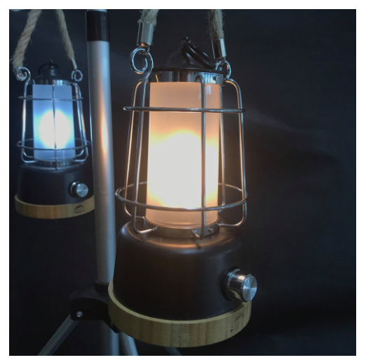 Đèn Led dã ngoại pin sạc phong cách Retro Hemp Rope Lantern Wild Land