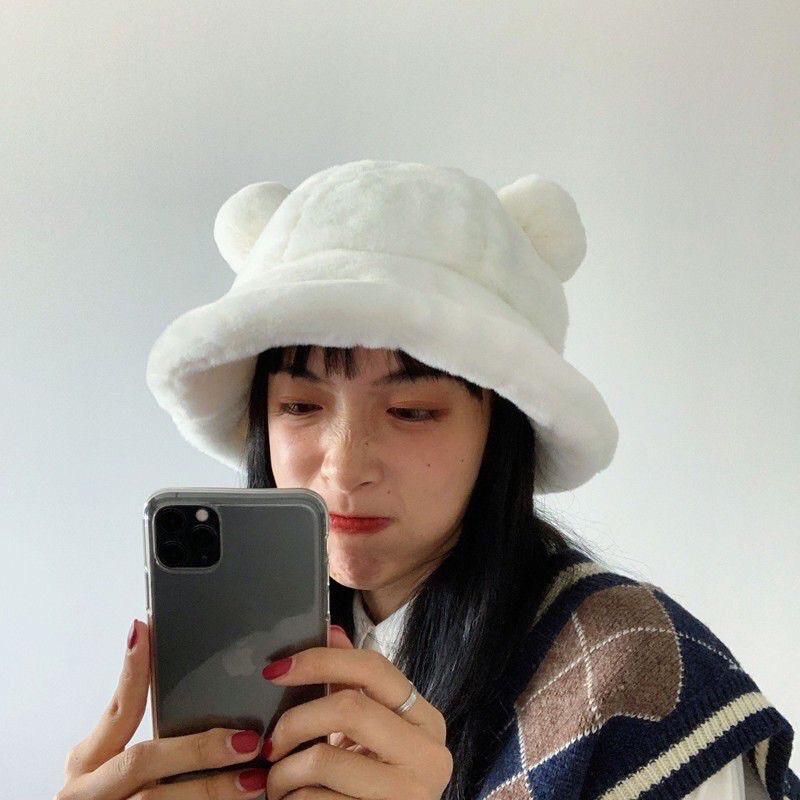 Mũ tai gấu lông thỏ . 1