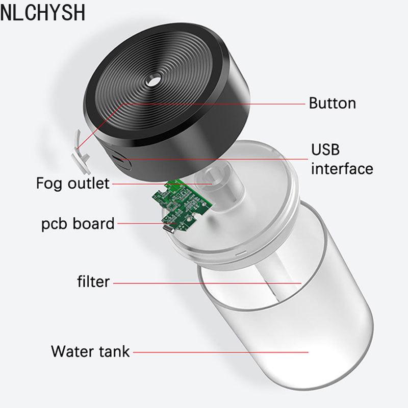 360ML Máy Tạo Độ Ẩm Không Khí, Siêu Âm Khuếch Tán Hương Thơm, Di Động Xông Phòng Máy Phun, USB Tinh Dầu Atomizer, đèn LED Nhà