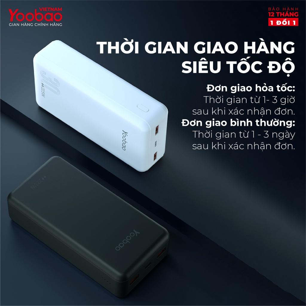 Pin Sạc Dự Phòng Yoobao D30Q Dung Lượng khủng 30000mAh, Sạc Nhanh 22.5W Phù Hợp Với Máy Tính Bảng, Điện Thoại ... - Hàng chính hãng