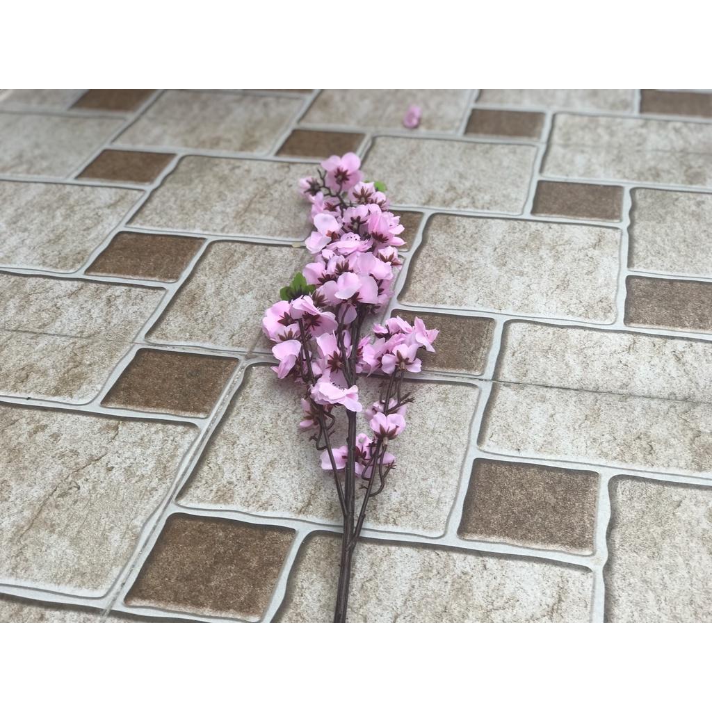 Cành hoa mai vàng, Cành hoa đào hồng giả dài 1m hàng đẹp .