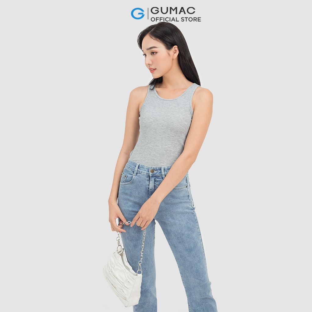 Quần jeans nữ GUMAC QJC07020 ống loe năng động trẻ trung