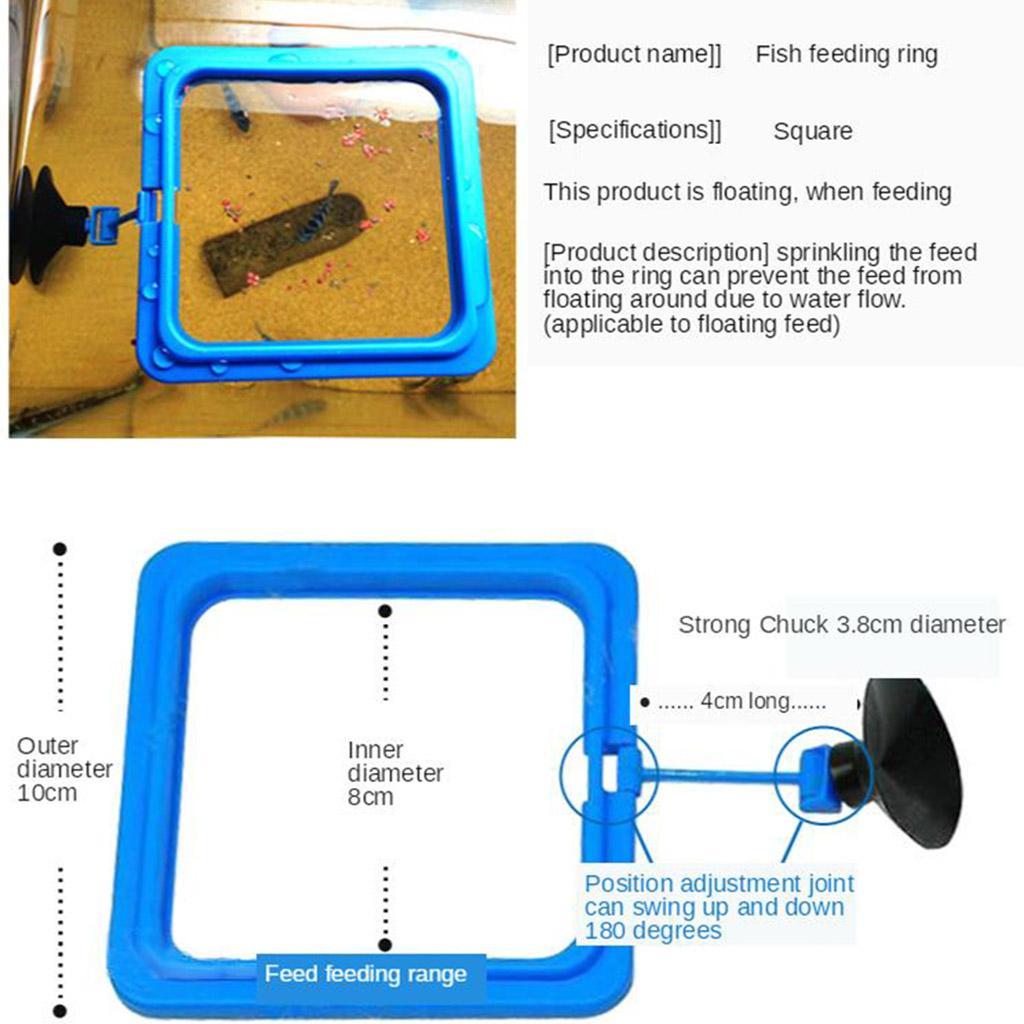 2PCS Fish Food Feeding  Aquarium Feeding Circle  Fish Tank Feeder
