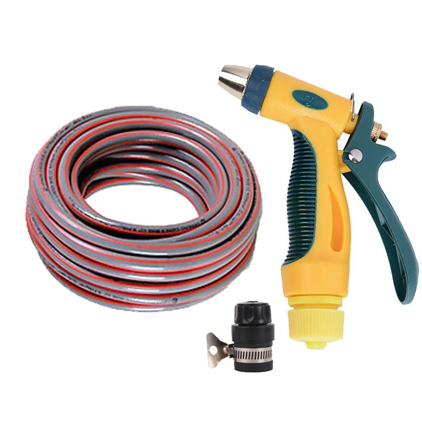Bộ dây vòi xịt nước rửa xe,tưới cây tăng áp 3 lần 7-10m