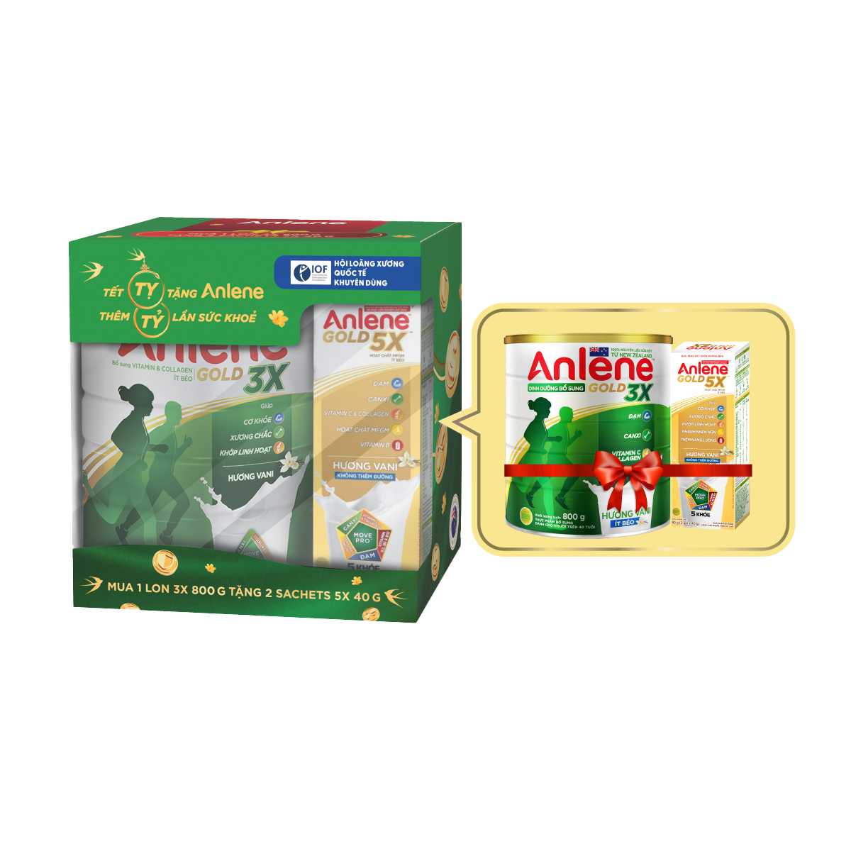 Combo 3 TPBS Anlene TOTAL 10 lon 800g tặng máy vắt cam