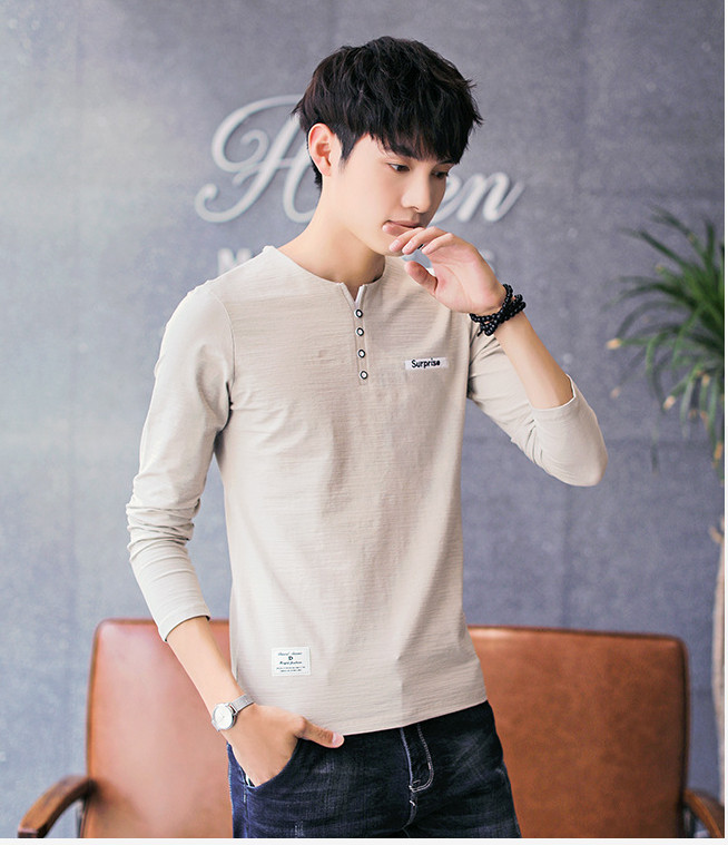 Áo thun Nam tay dài ATN88 Kem - XXL