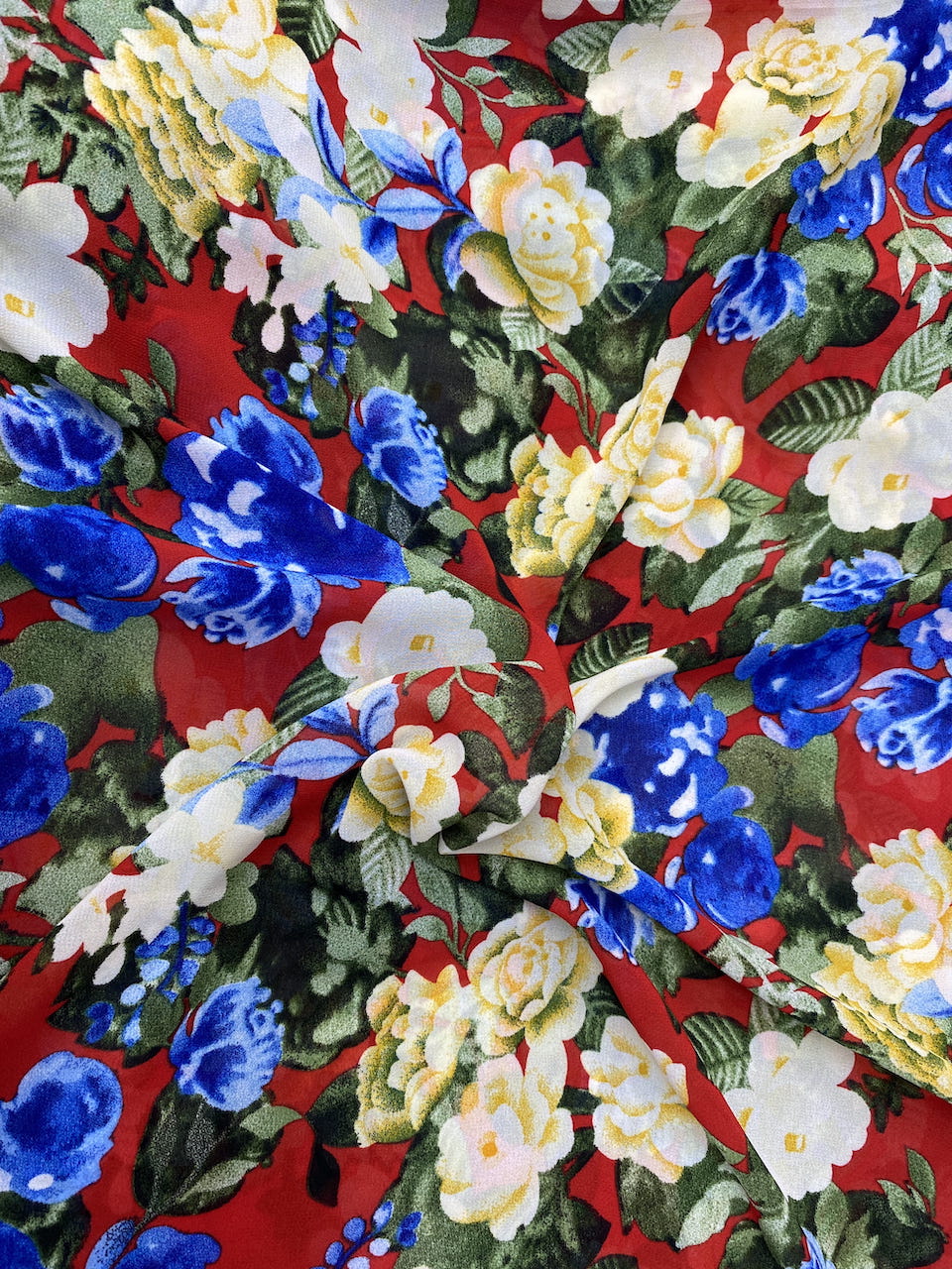 Vải voan chiffon hoa may áo dài đầm, áo kiểu M9821
