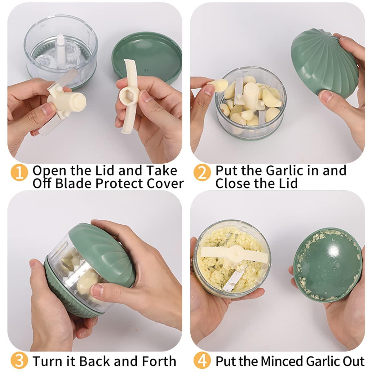 Mini Manuall Onion Cutter Nhà máy thực vật Thích hợp tỏi, gừng, trái cây, máy bếp hành tây, nhà bếp nhiều hơn/hành tây /salad sling với bàn chải làm sạch gõ tỏi