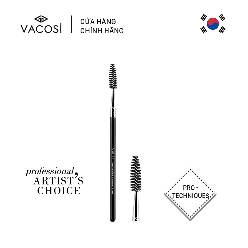 Cọ Mi Cuốn PRO VACOSI - RP02 Brow &amp; Lash (Chổi xoắn cho Mi và Chân mày)