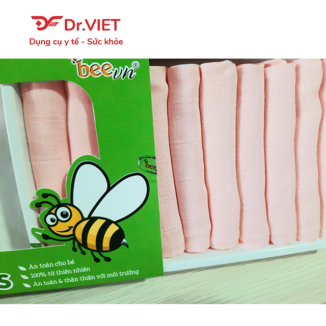 Khăn sữa sợi tre Bee Kids chính hãng thương hiệu Beevn - Khăn em bé mềm mịn, kháng khuẩn an toàn cho trẻ