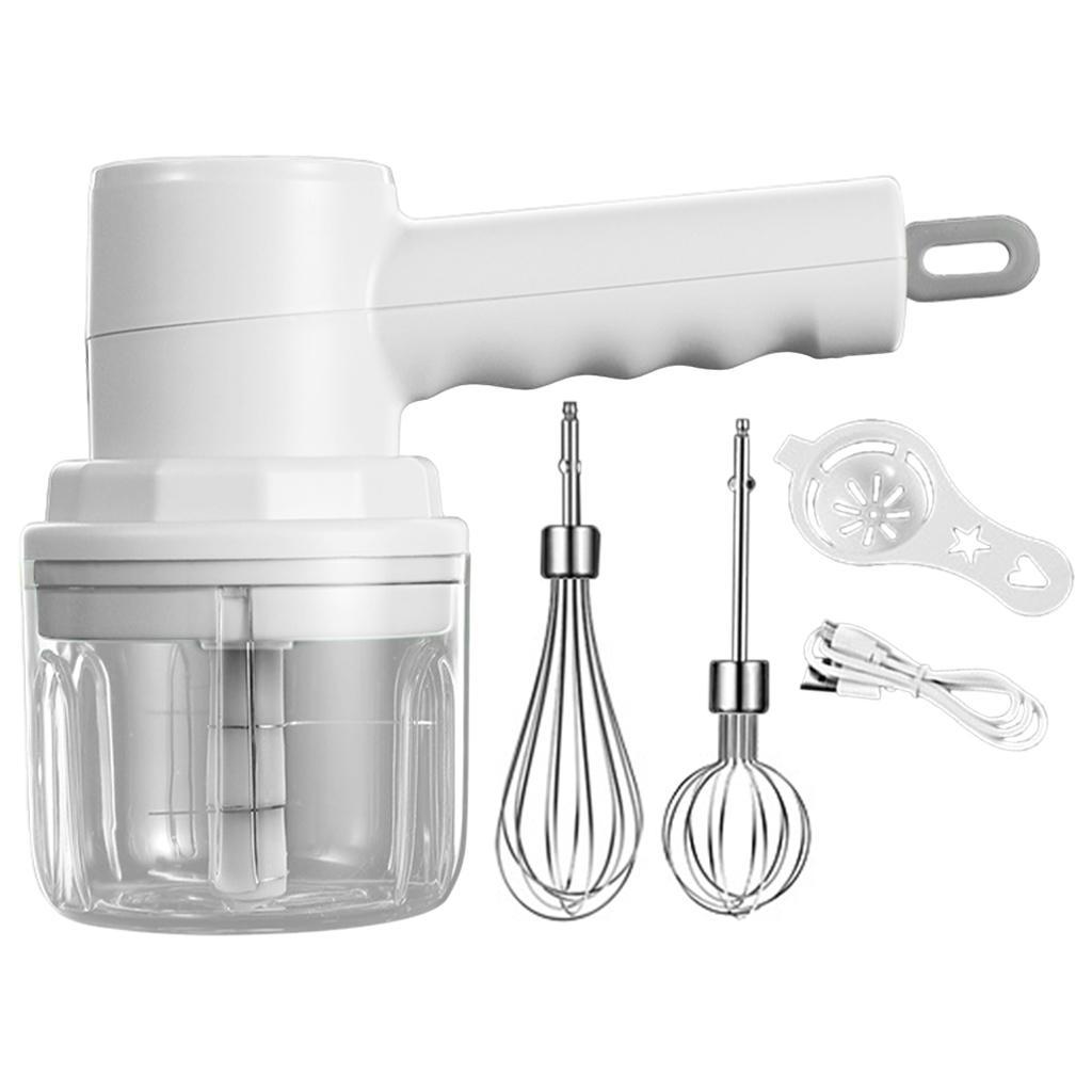 3 in 1 Electric Garlic Chopper Egg Whisk for Peanut  Shredder