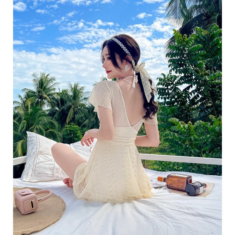 Đồ Bơi Nữ Kín Đáo Dạng Váy Mới - Bikini 1 Mảnh Giấu Bụng Cho Người Béo Mập