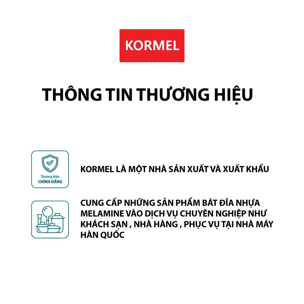 Dĩa tròn melamin KORMEL màu đen cao cấp sang trọng E10469.B