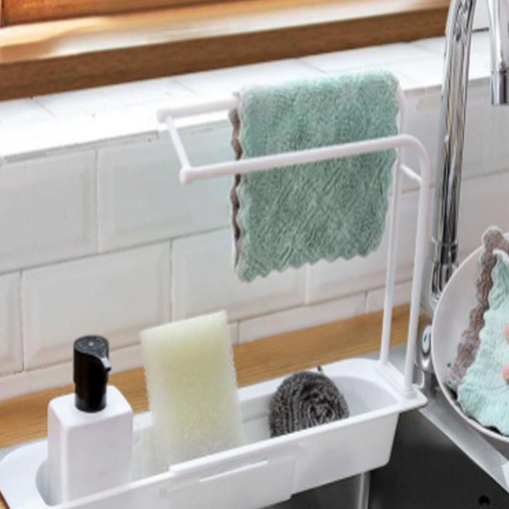 KỆ BỒN RỬA CHÉN THÔNG MINH CO GIÃN RÚT GỌN 35-50CM BẰNG NHỰA CAO CẤP