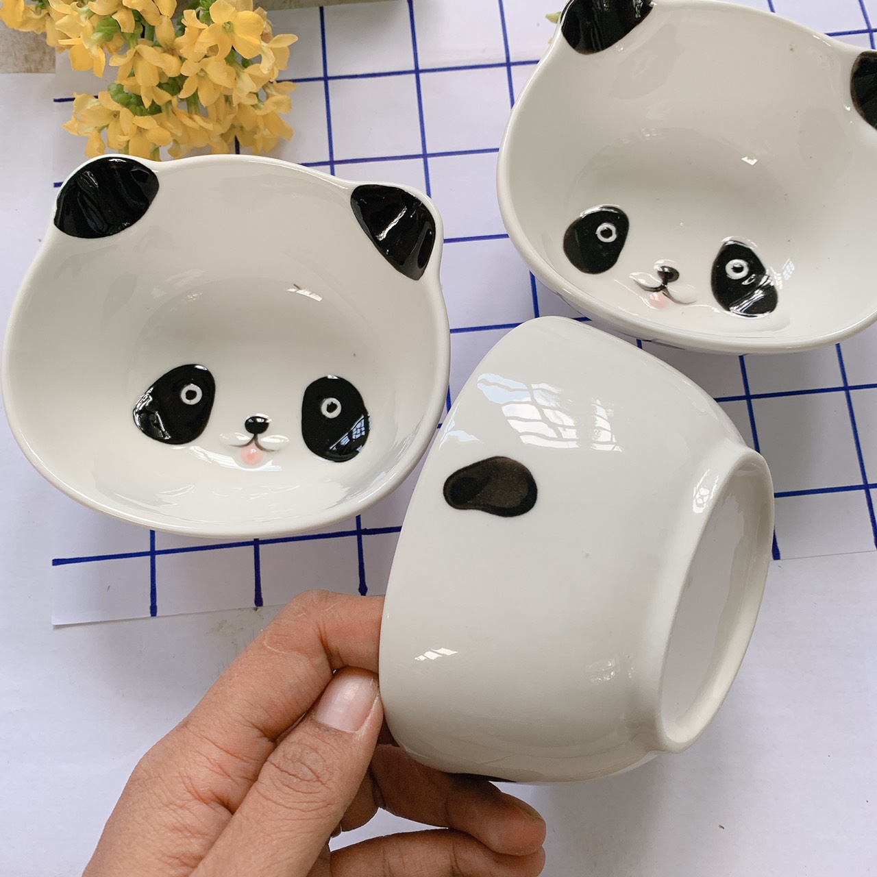 Chén, Bát Ăn Dặm Cho Bé Bằng Sứ Hình Gấu Trúc