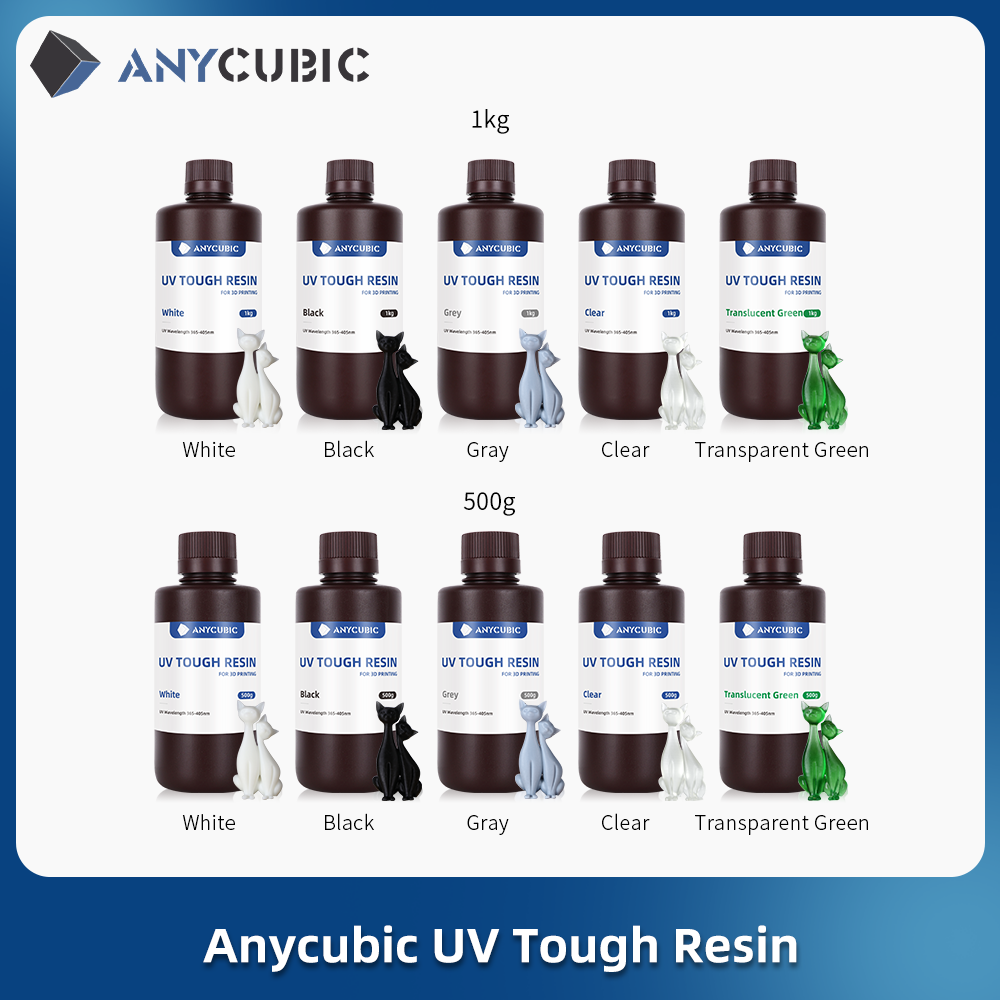 Nhựa cứng linh hoạt anycubic cho máy in 3D LCD Vật liệu in 3D Máy in 3D nhựa UV cho Photon Mono X
