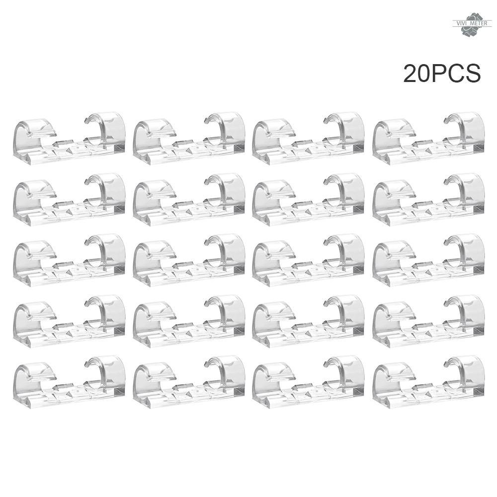 Set 20 Giá Đỡ Dây Cáp Tự Dính Tiện Lợi