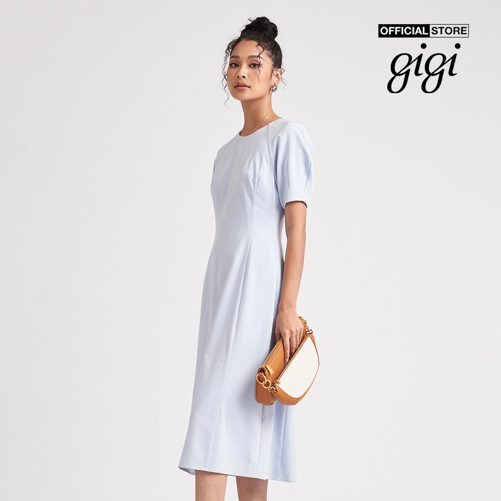 GIGI - Đầm midi tay ngắn cổ thuyền thanh lịch G2102D222144