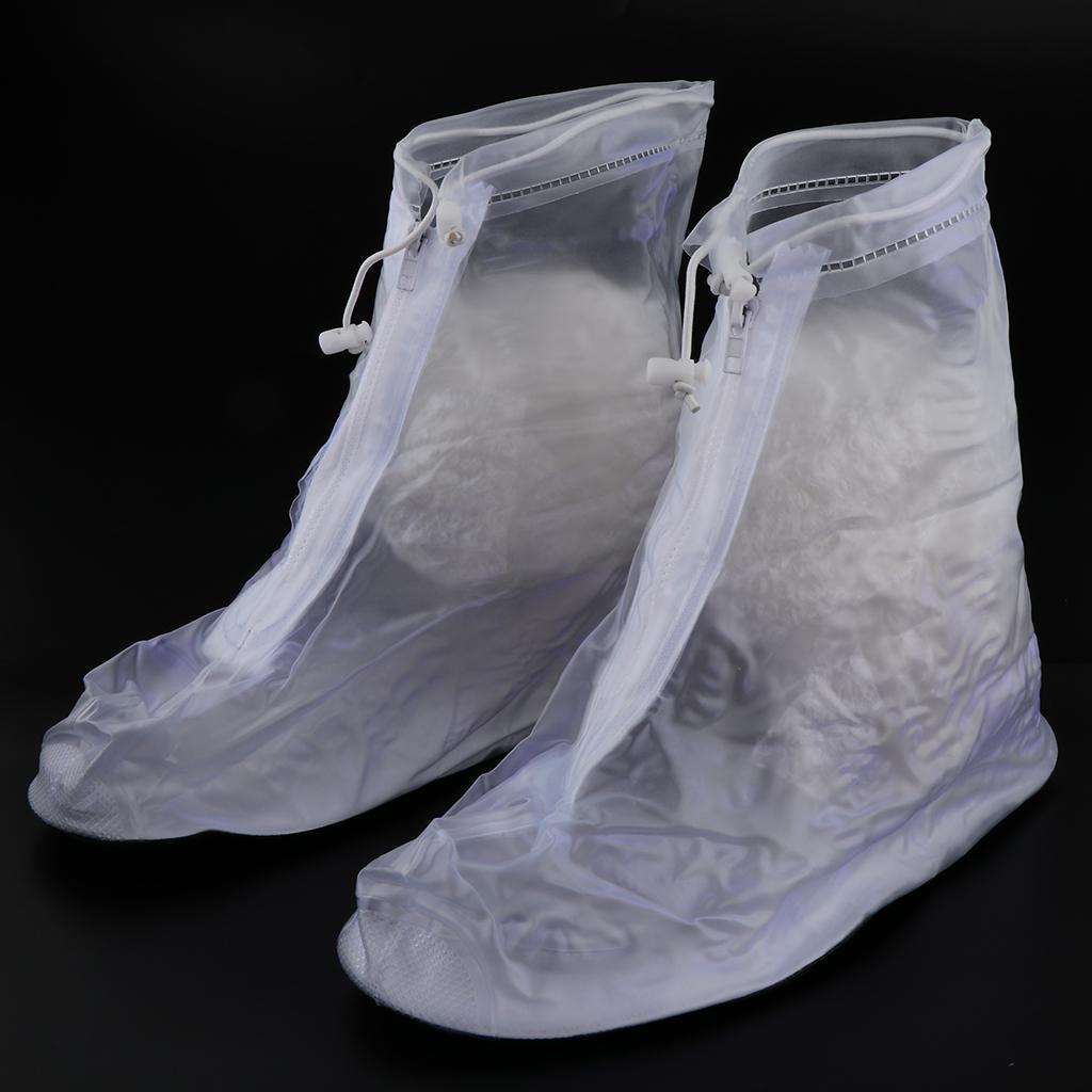 1 Pair Waterproof Rain Boot Cover Wear Resistant Rainproof Shoes Cover Clear PVC Non Slip Rain Boot Cover