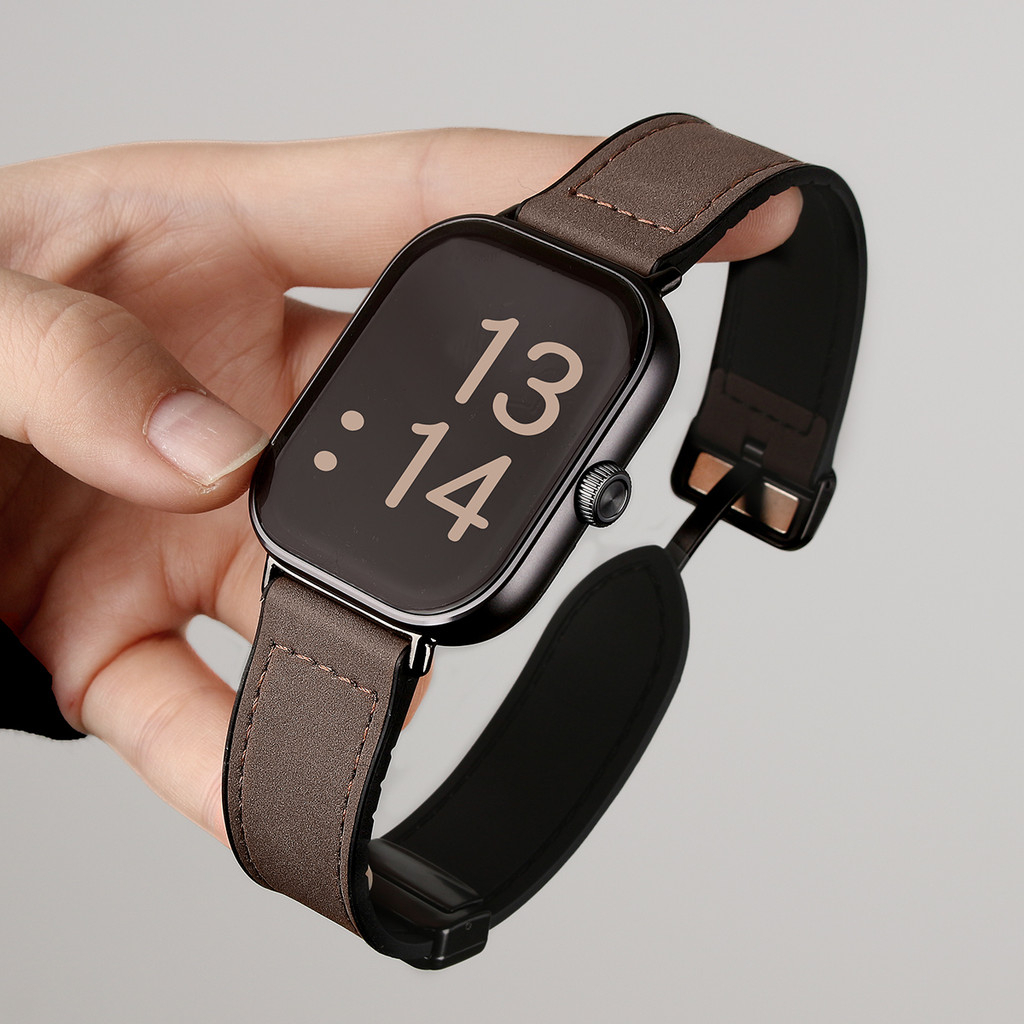 Dây đeo khóa từ tính dành Cho đồng hồ thông minh Redmi Watch 4 - Redmi Watch 5 - Mi band 8 Pro - Dây da đeo 22mm cho smartwatch - Hàng nhập khẩu