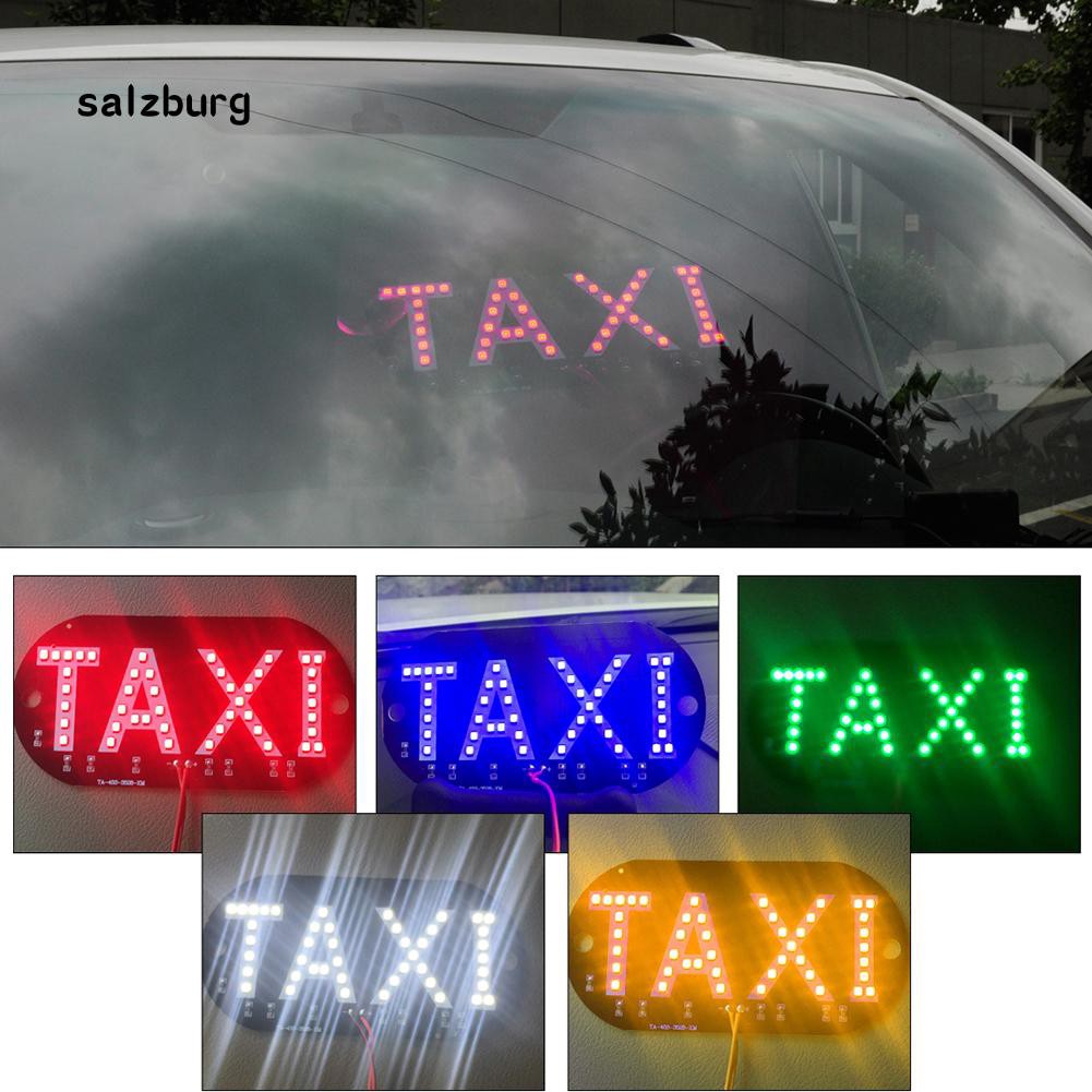 Bảng đèn LED chữ TAXI gắn kính chắn gió xe hơi cắm Tẩu
