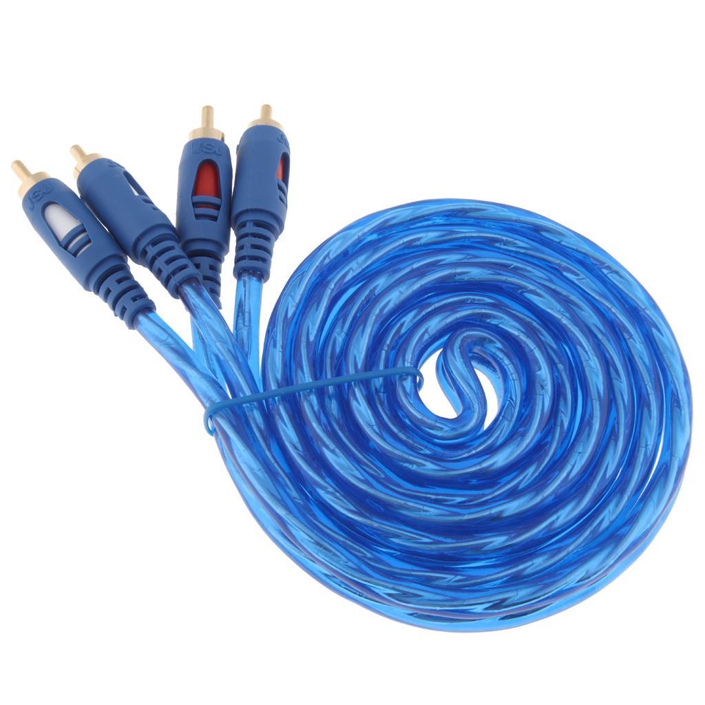 2 RCA Male to 2 RCA Male Adapter Audio Video Stereo Extension Cable
