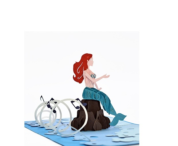 E02 -  Thiệp 3D Nàng Tiên Cá – Mermaid Pop Up Card – Viethands Giftshop