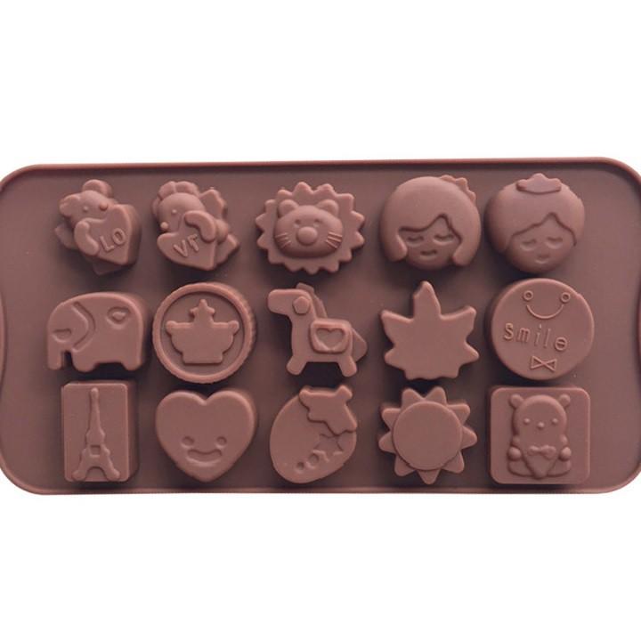 Khuôn Silicon Đổ Socola/Thạch/Đá/Kẹochipchip/Pudding Hình Valentin