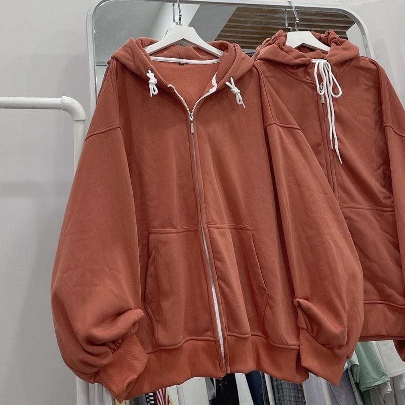 áo khoác nỉ màu cam đất unisex ảnh thật 100% SSSTore ( nam nữ mặc đều được