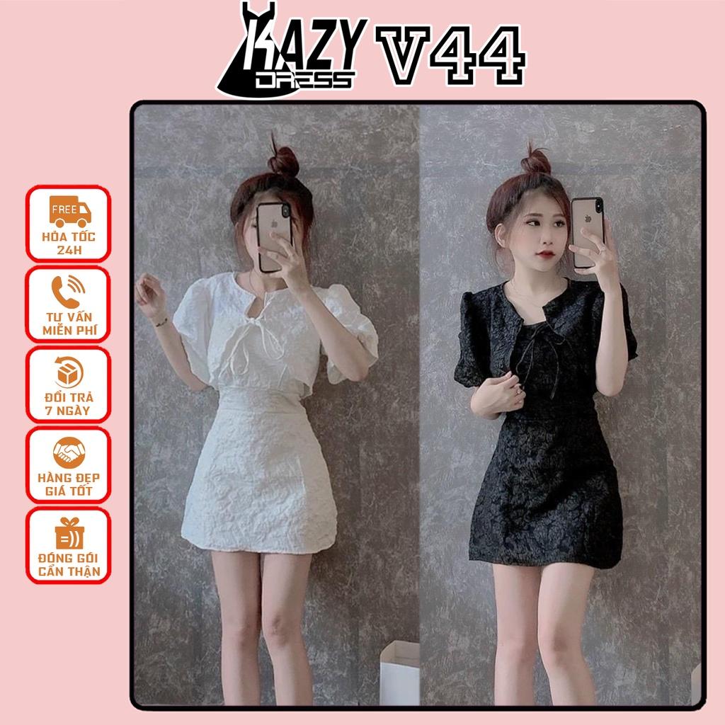 Váy xốp gấm set 2 món kèm áo ngoài siêu xinh KAZY STORE V044