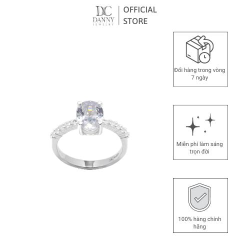 Nhẫn Nữ Danny Jewelry Bạc 925 Đính Đá CZ Xi Rhodium NY143