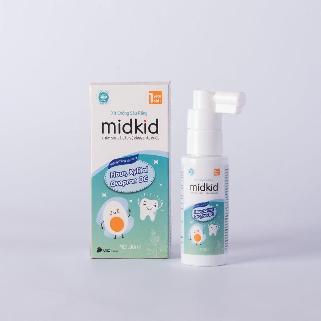 MIDKID - Xịt chống sâu răng cho bé - dùng cho trẻ từ 1 tuổi