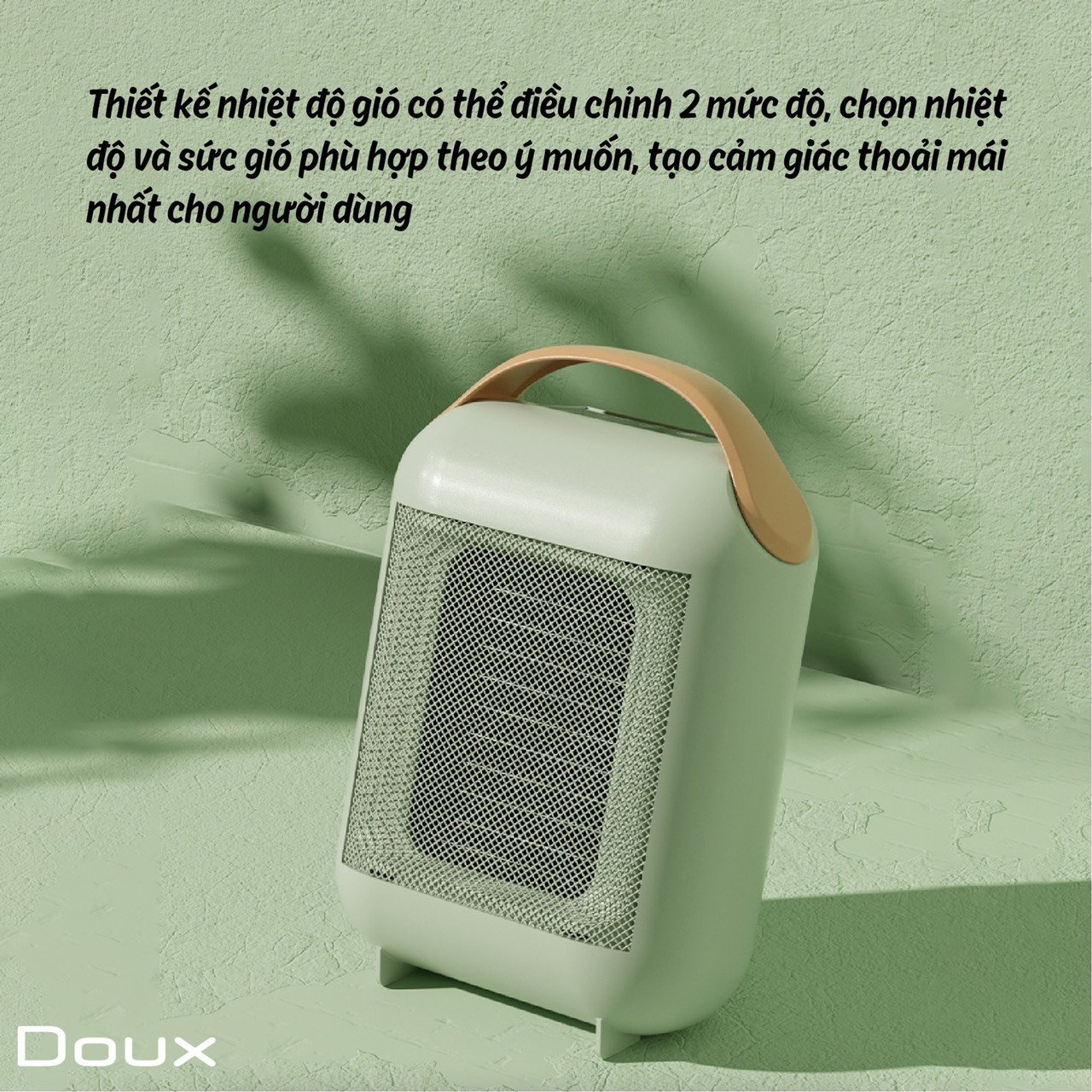 Máy sưởi gốm Doux DX-1333 công nghệ mới tiết kiệm điện năng, an toàn tiện lợi - Hàng chính hãng 