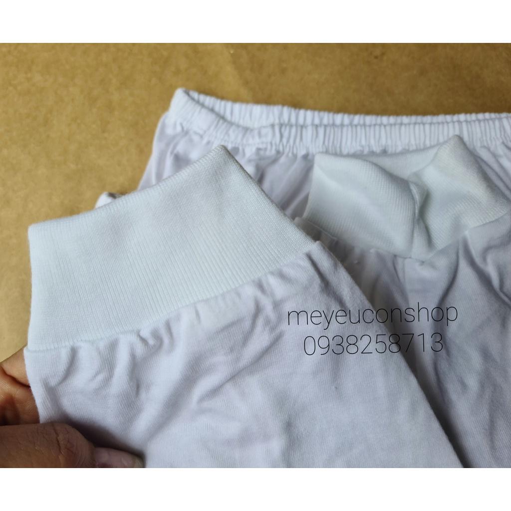 (11-19kg) QUẦN DÀI COTTON TRẮNG BO CHO BÉ - BIBO KIM THU