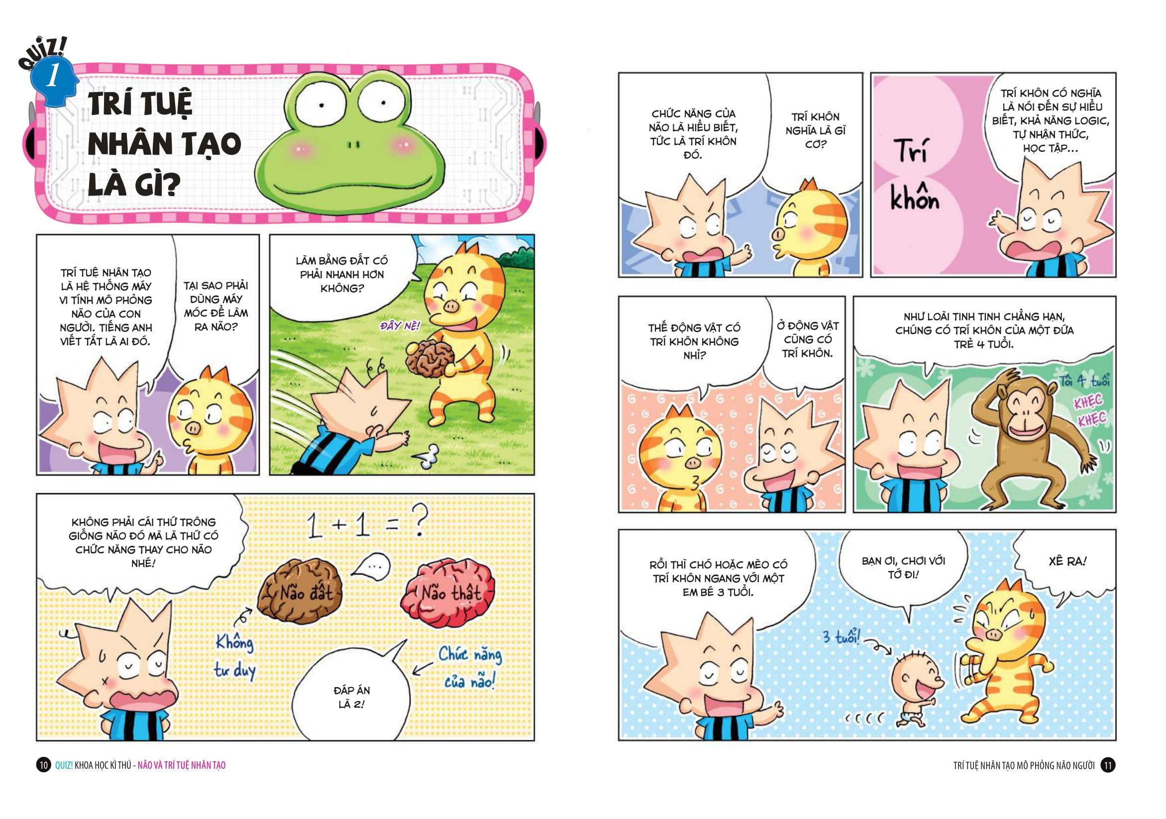 Sách - Quiz! Khoa Học Kì Thú - Não Và Trí Tuệ Nhân Tạo