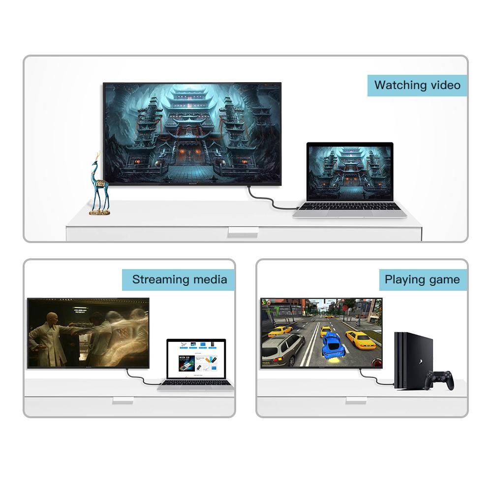 3 in 1 HD Cable Cord HD Male to Male Wire Line + Micro HD Adaptor + Mini HD Adapter 1.5M