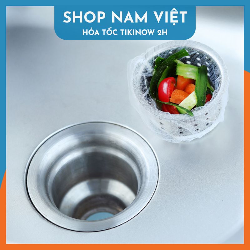 Set 100 Túi Lưới Lọc Rác Bồn Rửa Chén