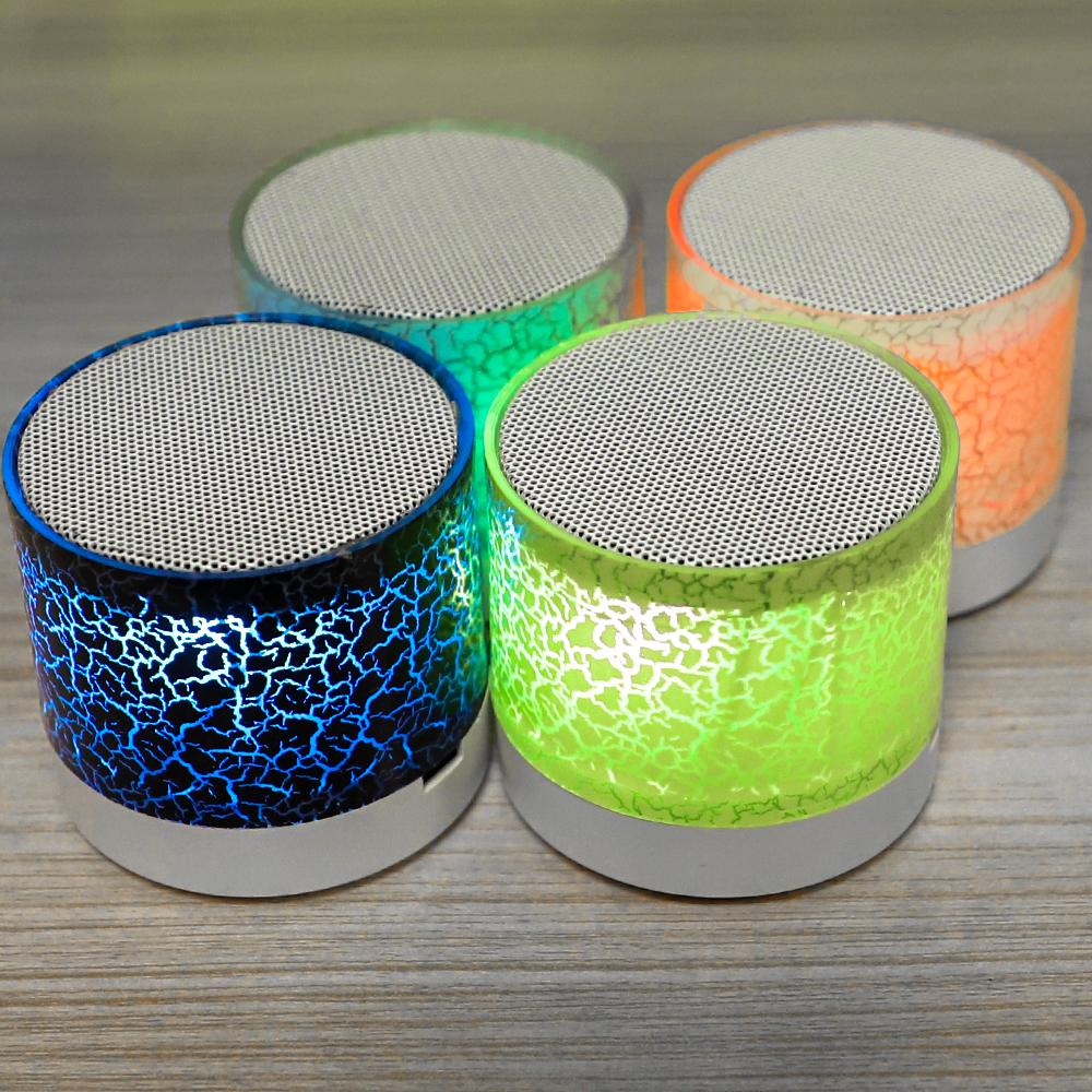 Loa không dây tương thích Bluetooth phát sáng Loa mini Hộp âm thanh ngoài trời dành cho điện thoại thông minh Âm thanh nổi 3D trên ô tô Màu sắc: Đen