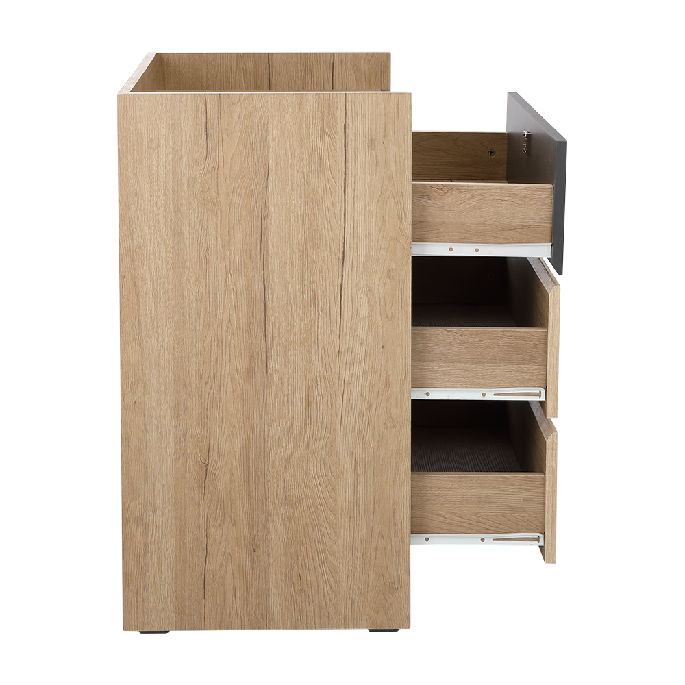 Tủ ngăn kéo gỗ 3 tầng, 1 ngăn khóa MERINDA kiểu dáng đơn giản kết hợp 2 tông màu | Index Living Mall - Phân phối độc quyền tại Việt Nam