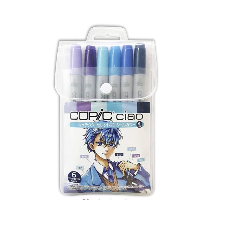 Set 6 cây bút màu dạ copic ciao nội địa - Marker Copic Ciao Japan, màu dạ tốt nhất trên thế giới xuất xứ nhật bản