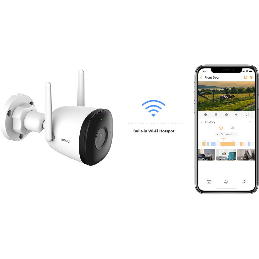 CAMERA IP WIFI Ngoài Trời IMOU IPC-F42P-IMOU 4.0MP khả năng TỰ PHÁT WIFI - HÀNG CHÍNH HÃNG