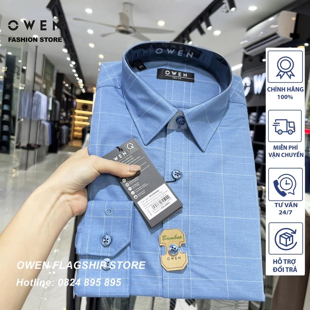 Áo Sơ mi Owen nam dài tay dáng Slimfit sợi Tre mềm mịn mát Mã AS220924D