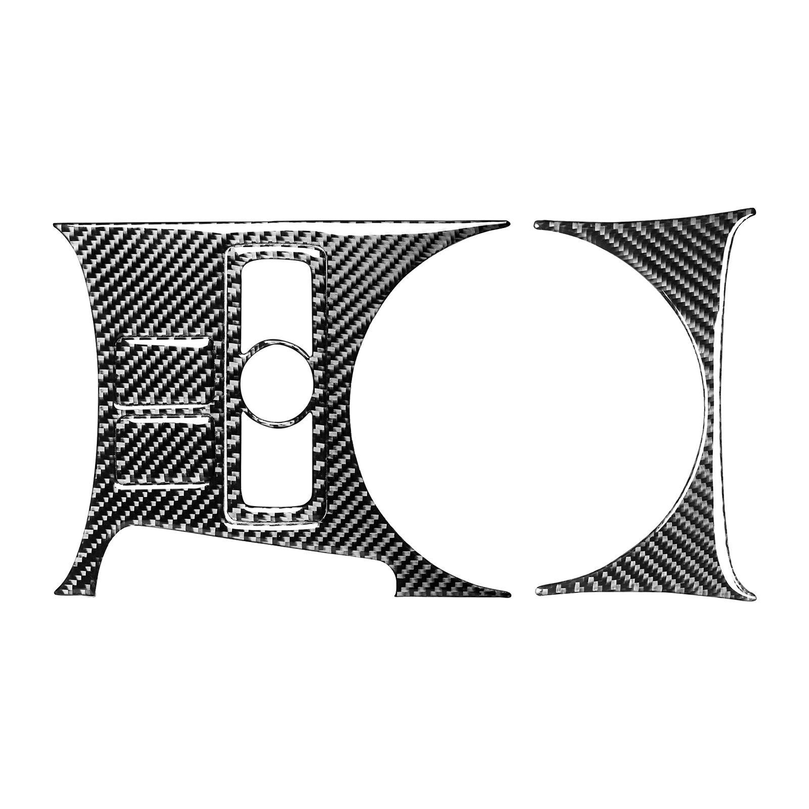 Carbon Fiber Center Console Gear Panel Cover Replacement for