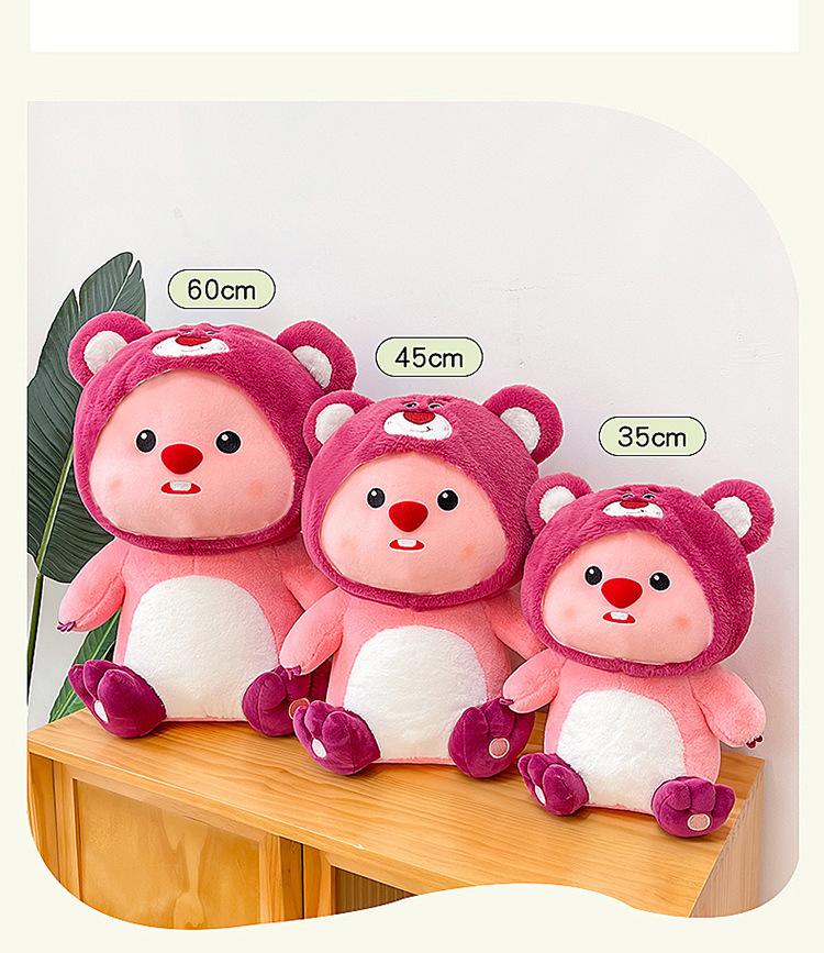 Gấu bông Loopy Pororo Friend Hải ly hồng Đồ chơi nhân vật hoạt hình quà tặng trẻ em