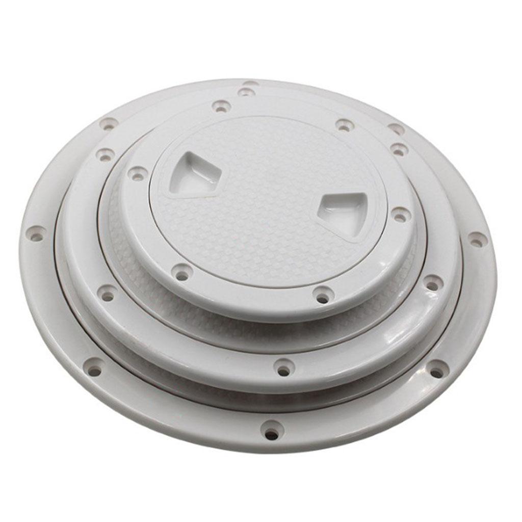 2x ABS Boating 6 inch Deck Plate Non Slip White