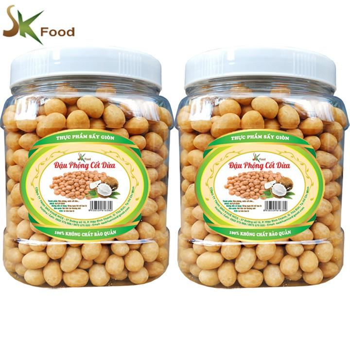 1KG ĐẬU PHỘNG CỐT DỪA SẤY GIÒN HIỆU SK FOOD