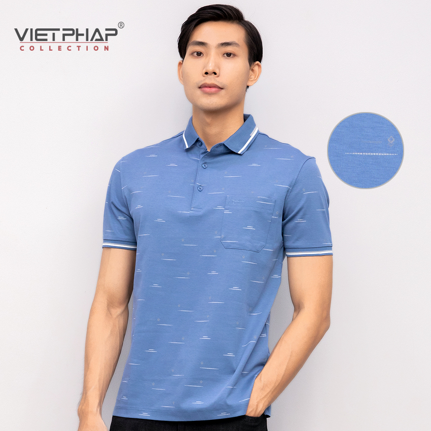 Áo Thun Polo Nam Trung Niên Tay Ngắn Có Túi Cao Cấp 31783 Việt Pháp