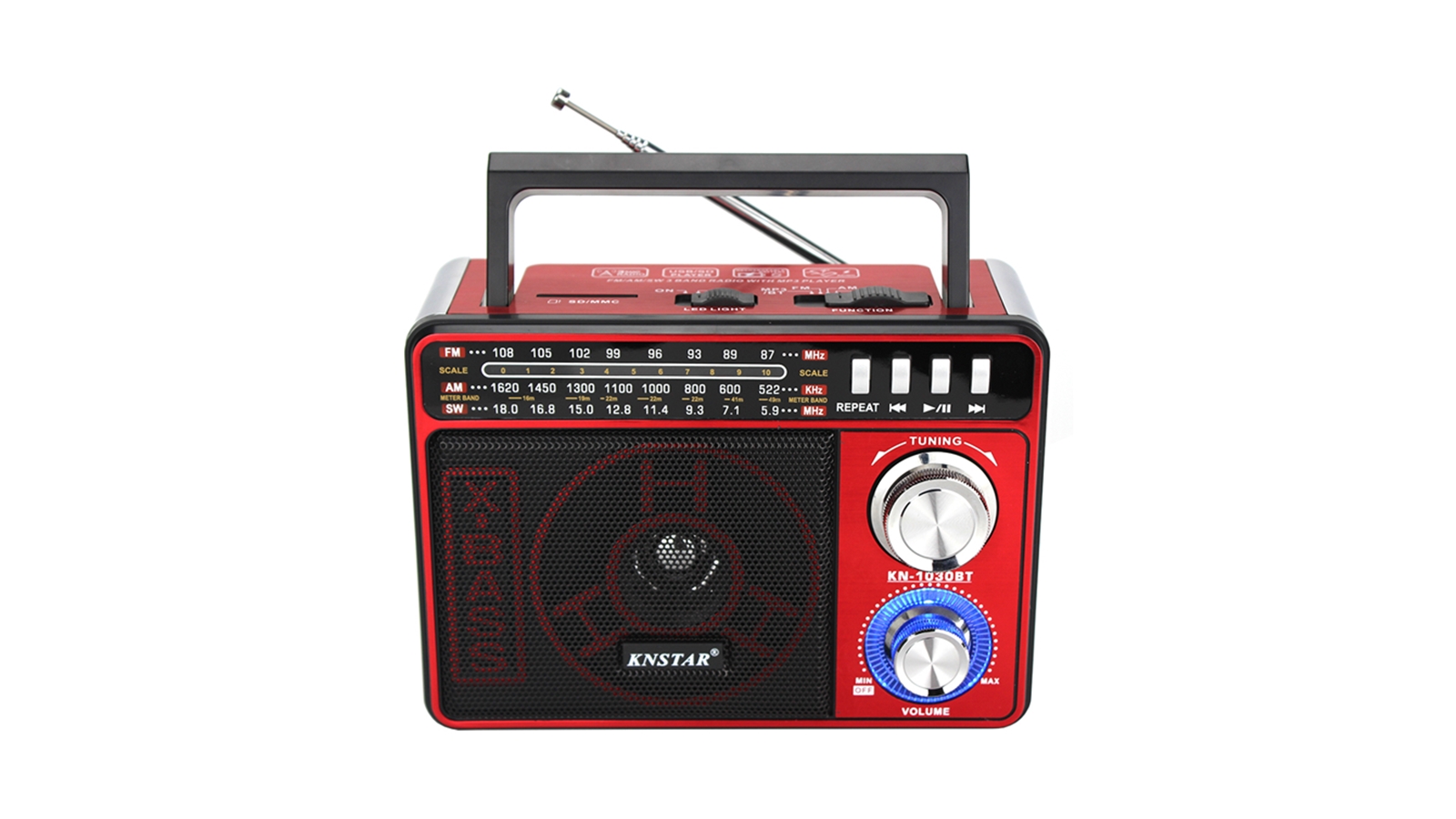 ĐÀI FM Knstar Chất Lượng Tốt Am Fm Sw Đa Chức Năng Radio Với USB/Khe Cắm SD KN-1030 BT chính hãng
