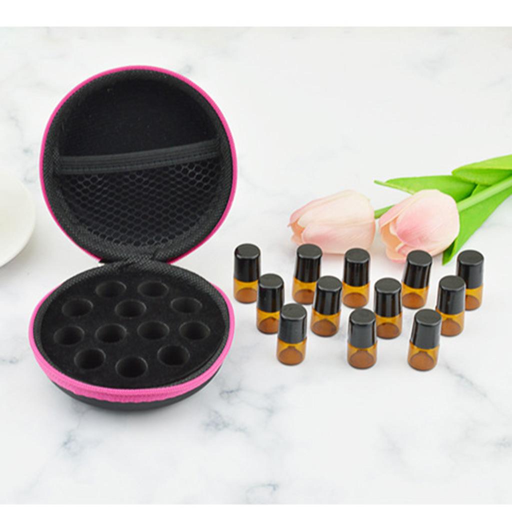 Essential Oils Bag Storage Case Zip Pouch for 1ml 2ml Bottles Vials